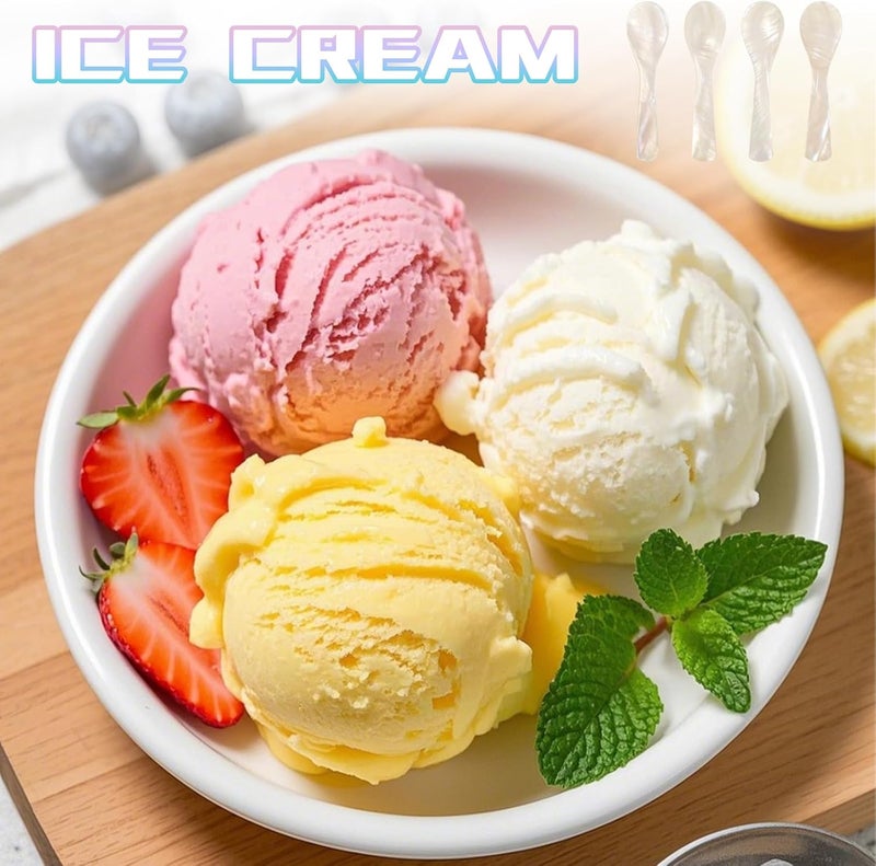 Pretwad Caviar Spoons Mother of Pearl Spoons - 2PCS Handcrafted Caviar & Salt Spoon, Hand Craft Shell Spoon with W Round Handle for Preserving Taste, Elegant for Coffee, Ice Cream & Dining - Image 4